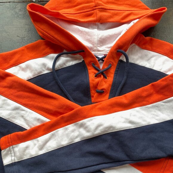 U of ILLINOIS Champion HOCKEY HOODIE 67, size M used once! Lace Hood (mens S) - Picture 3 of 15